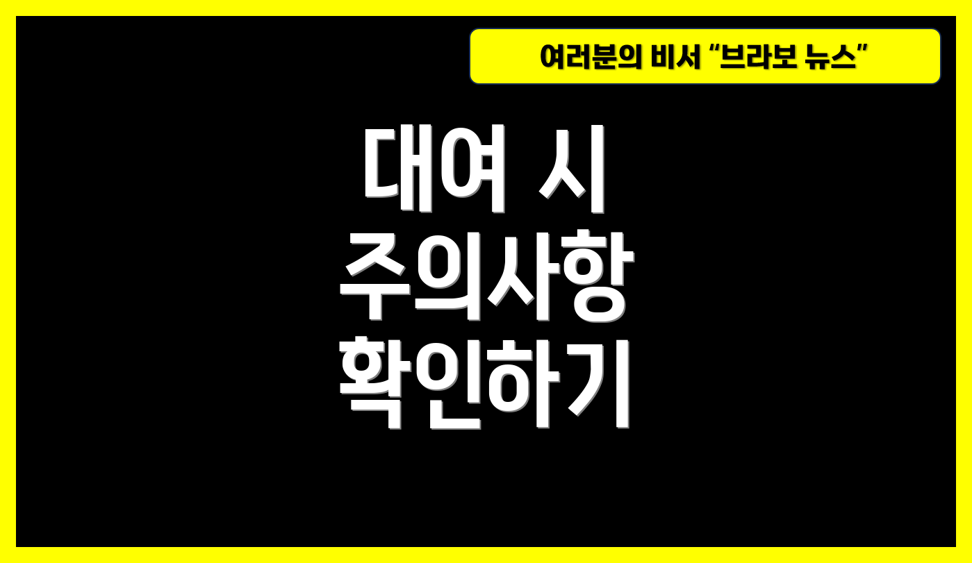 대여 시 주의사항 확인하기