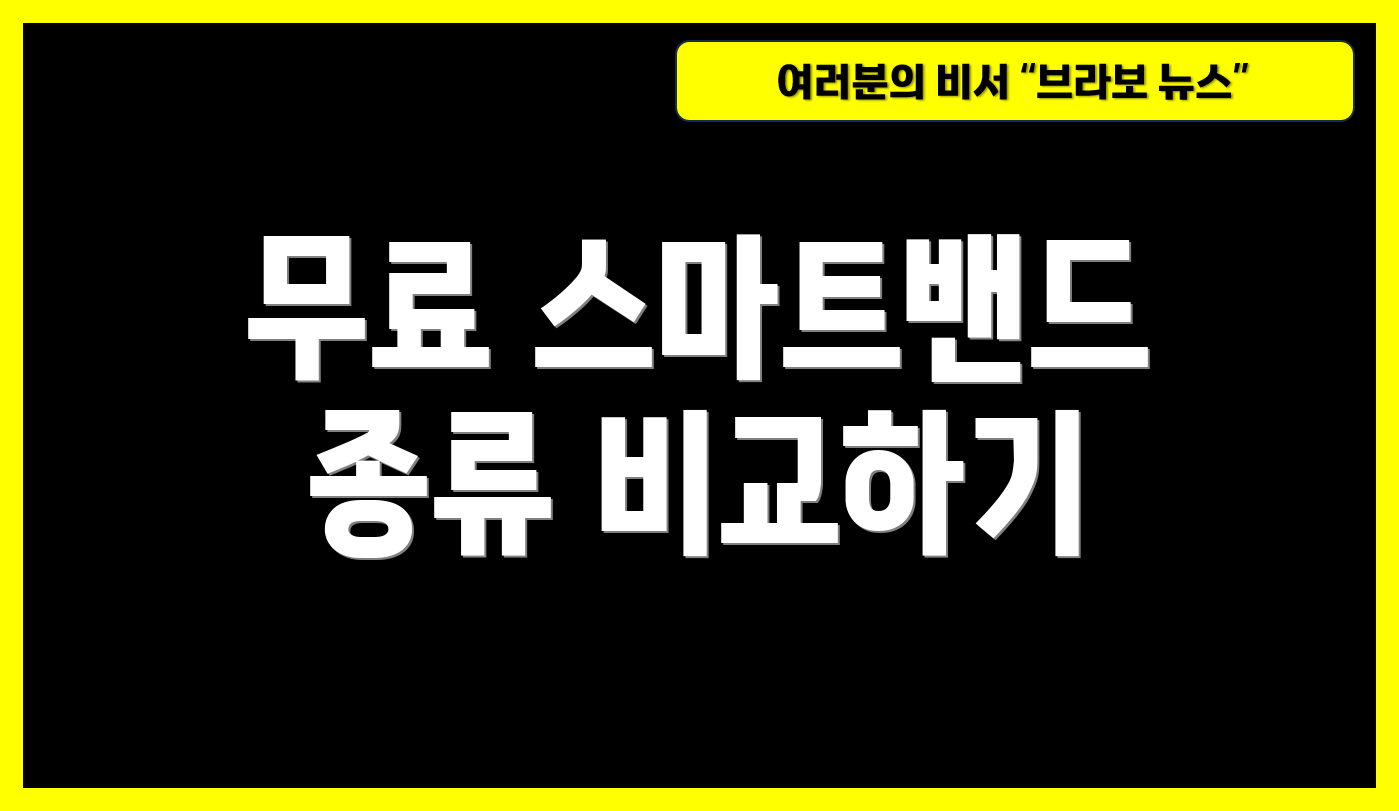 무료 스마트밴드 종류 비교하기