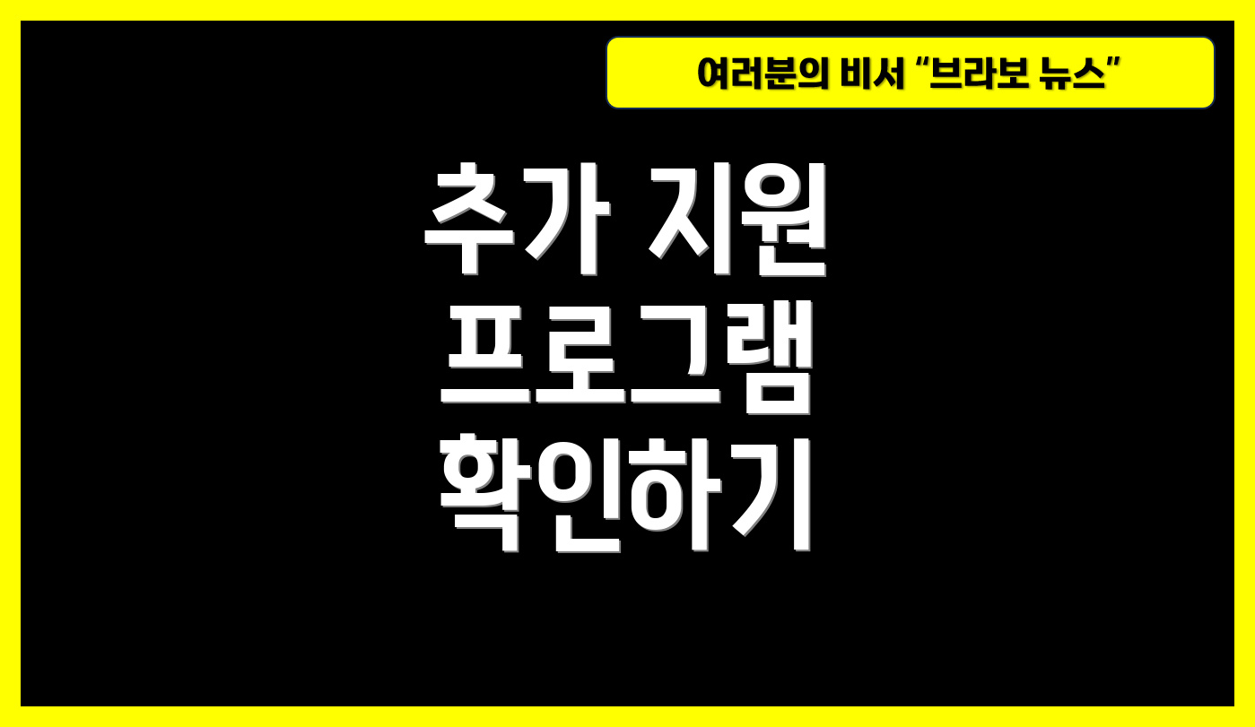 추가 지원 프로그램 확인하기