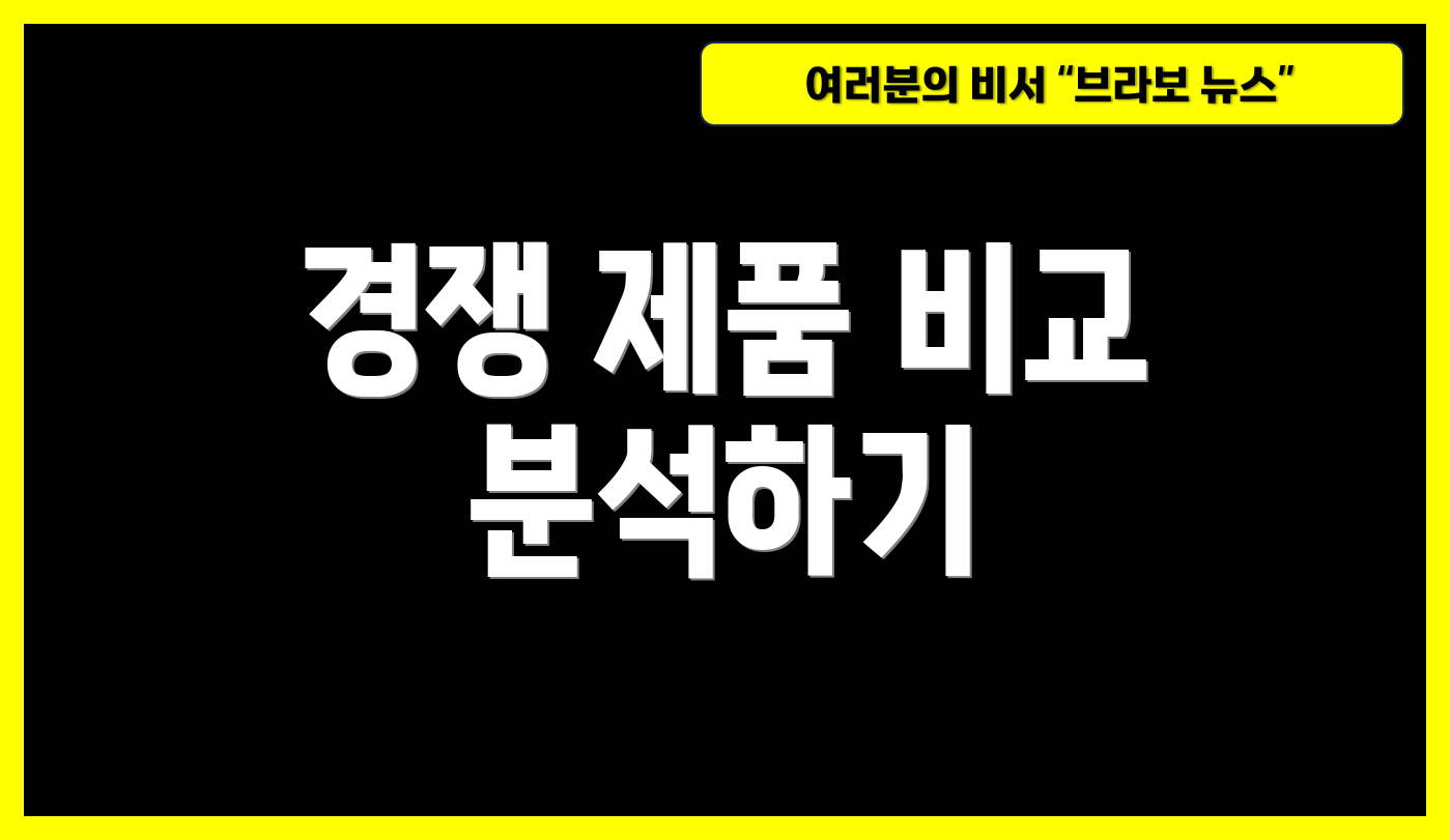 경쟁 제품 비교 분석하기