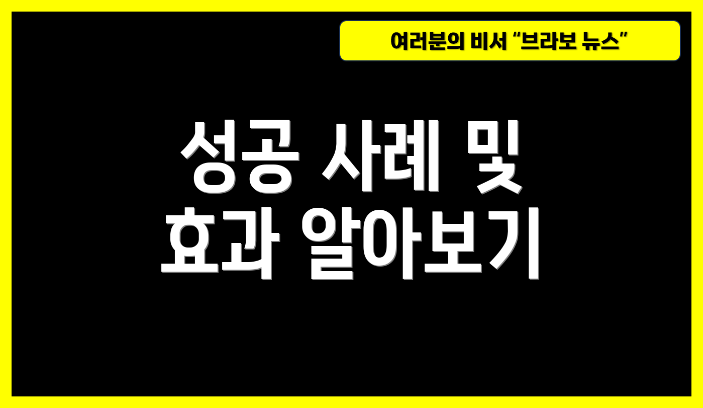 성공 사례 및 효과 알아보기
