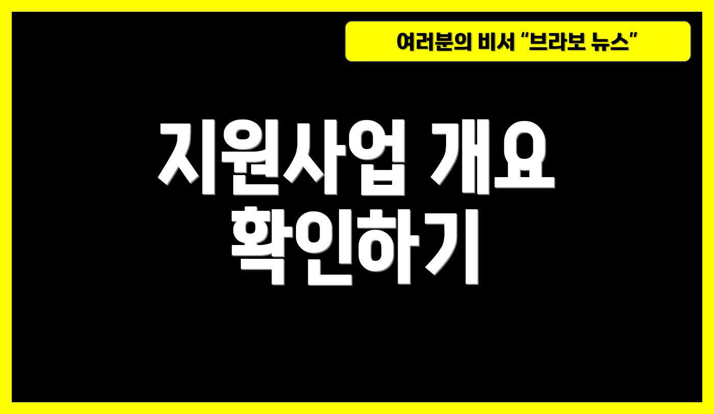 지원사업 개요 확인하기