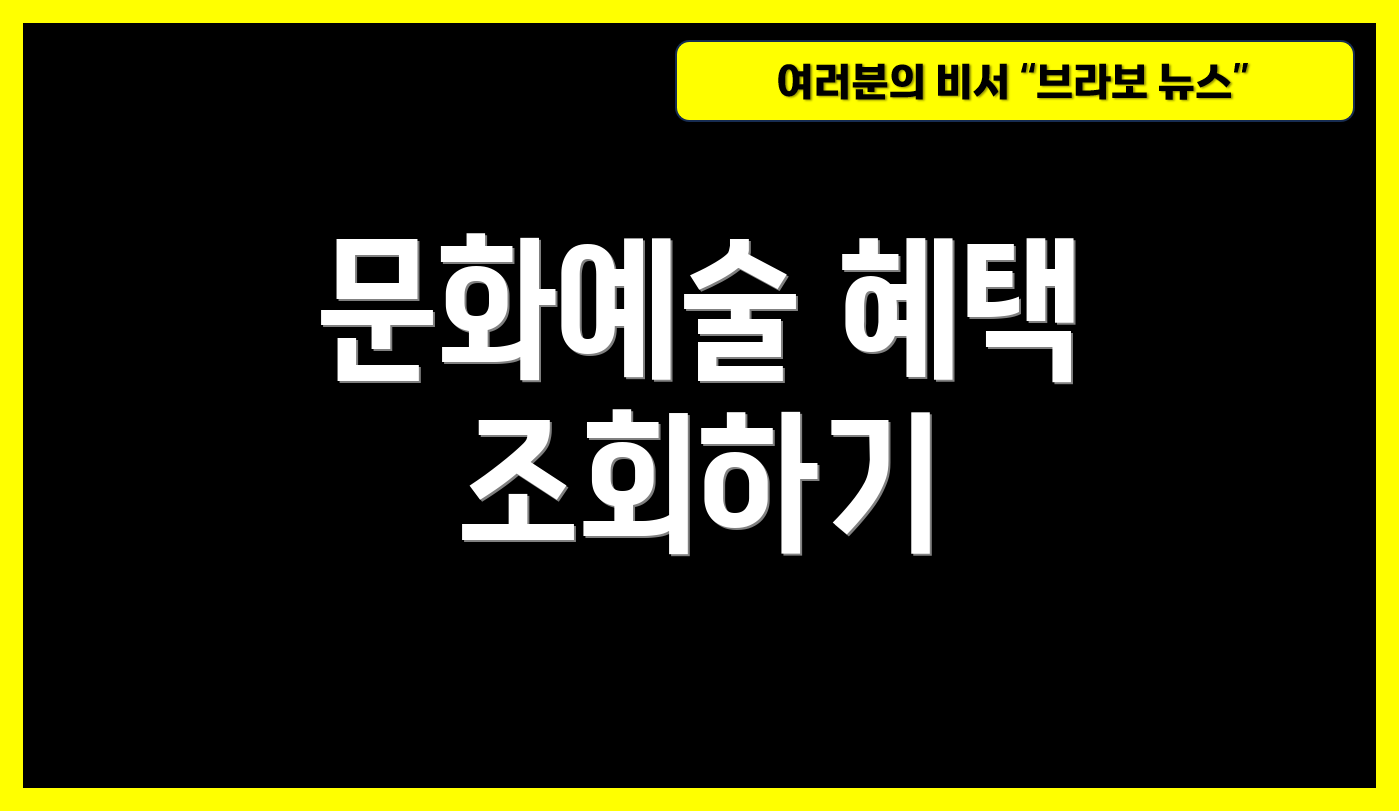 문화예술 혜택 조회하기