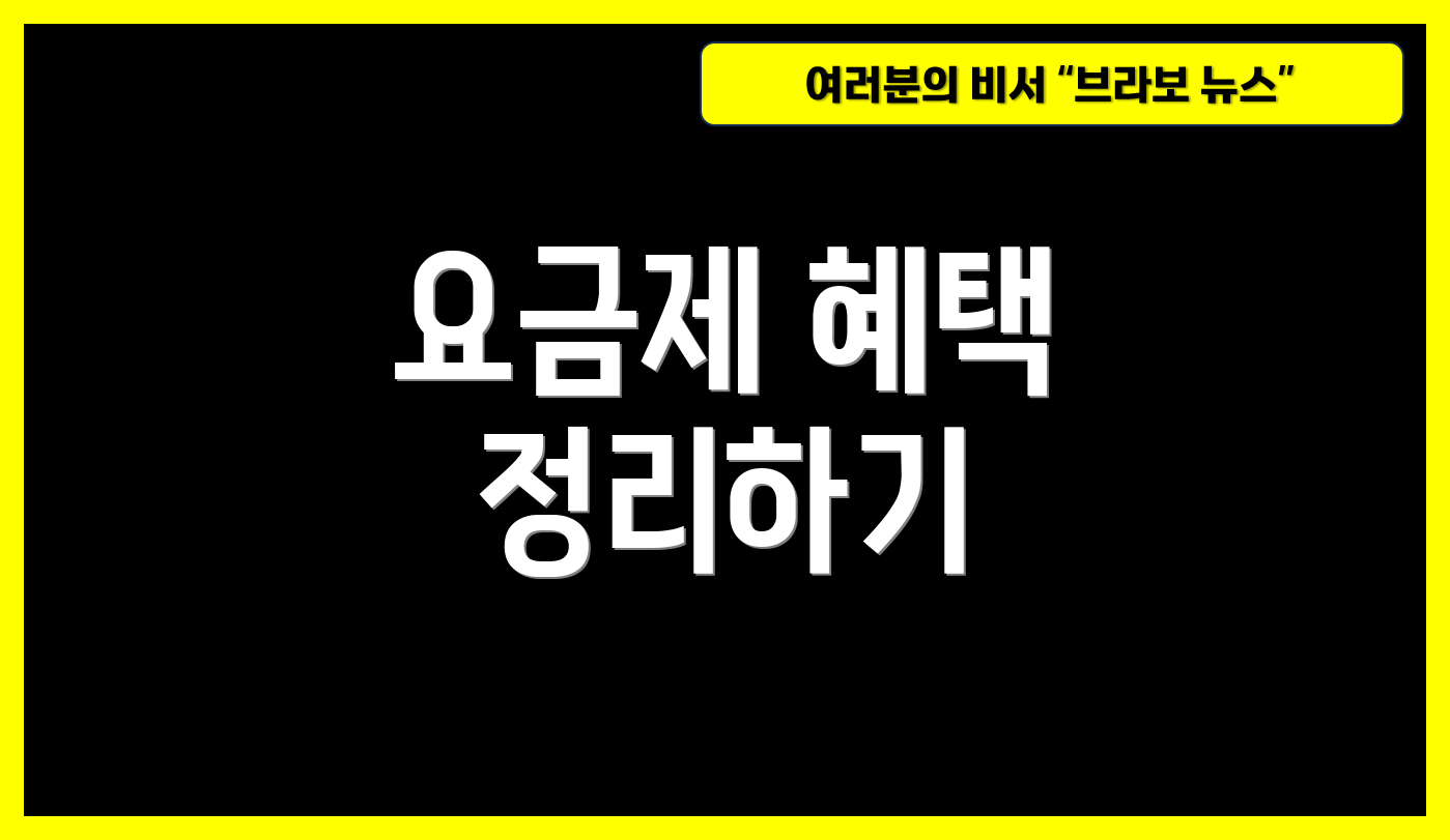 요금제 혜택 정리하기