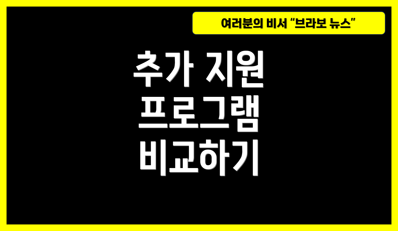 추가 지원 프로그램 비교하기