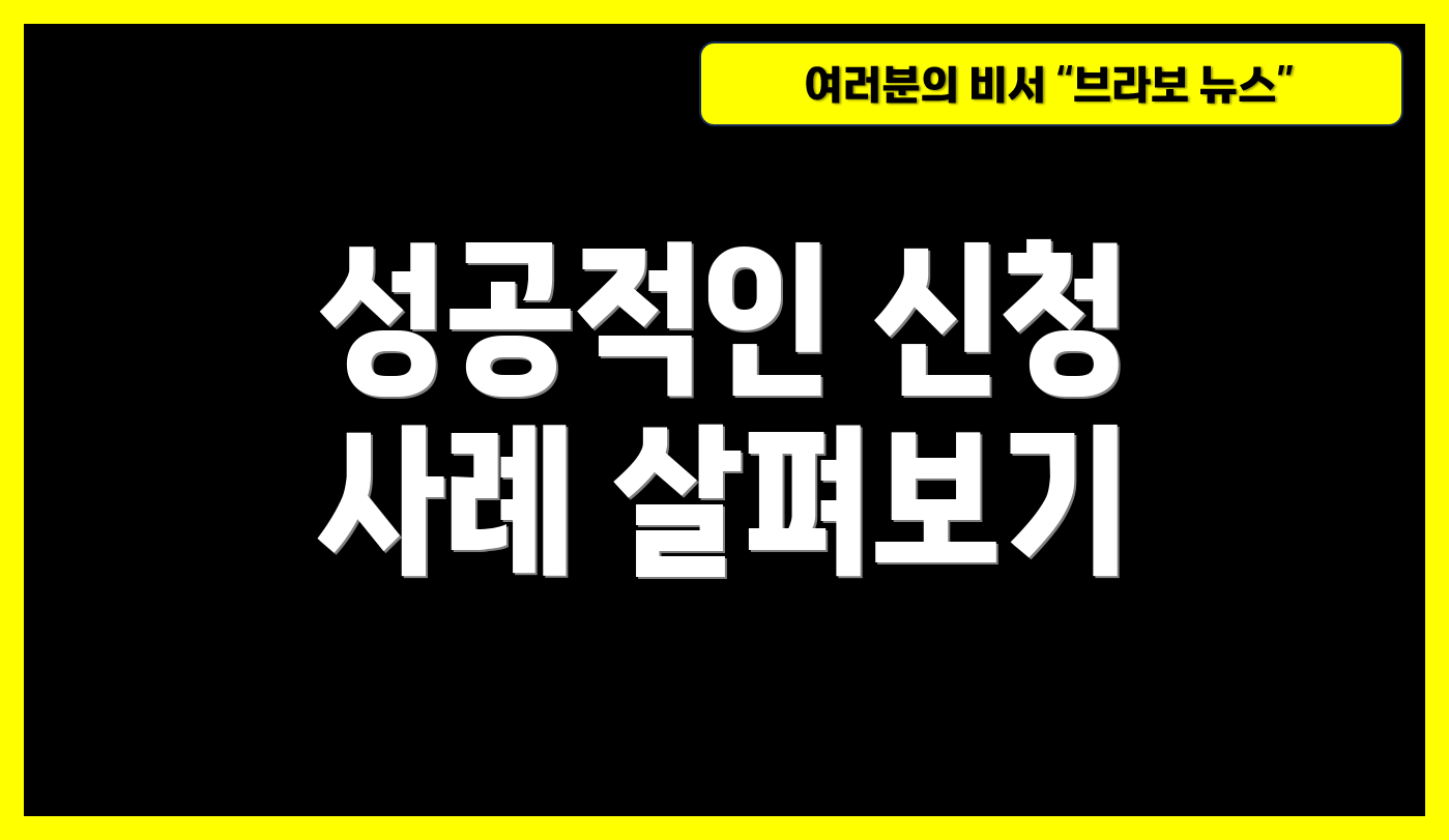성공적인 신청 사례 살펴보기